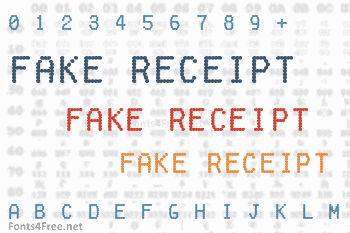 Fake Receipt Font