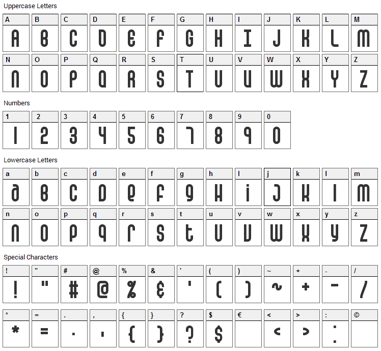 False Positive Font Character Map