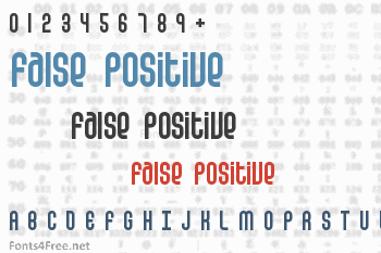 False Positive Font