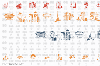 Famous Buildings Font