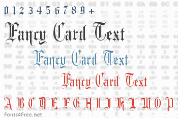 Fancy Card Text Font