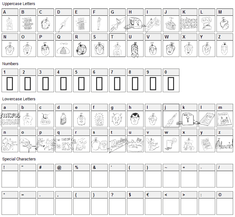 Fandom Dingbats Font Character Map