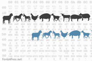 Farm & Wild Animals Font