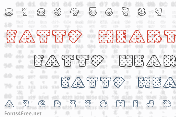 Fatty Heart Filled Font