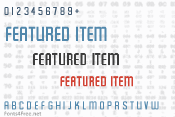 Featured Item Font