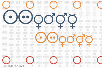 Female and Male Symbols Font