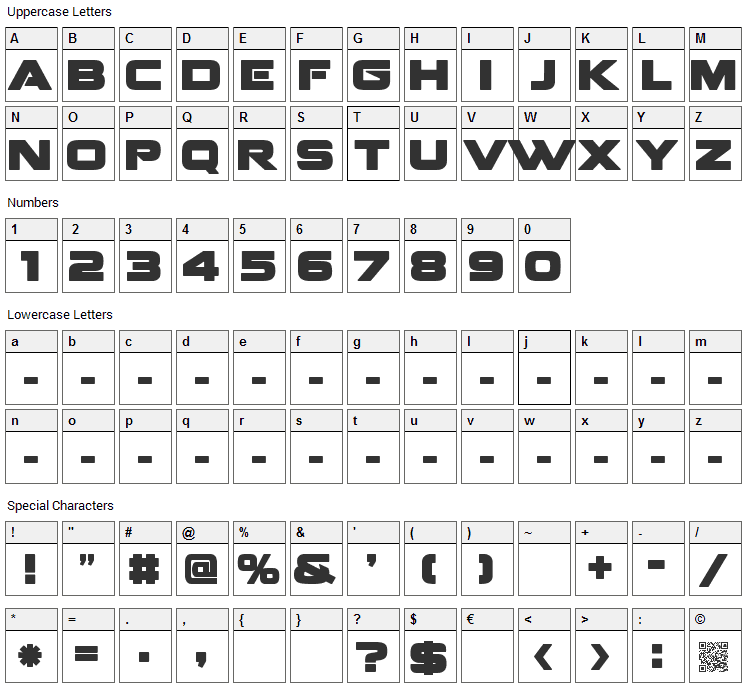 Fenix Blackletter Caps Font Character Map