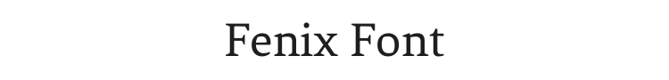 Fenix Font