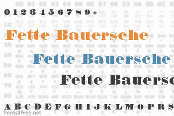 Fette Bauersche Antiqua Font