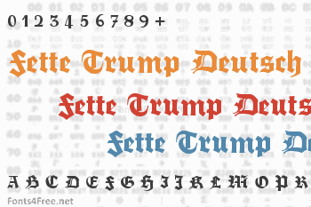 Fette Trump Deutsch Font