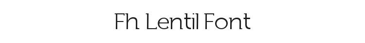 Fh Lentil Font Preview