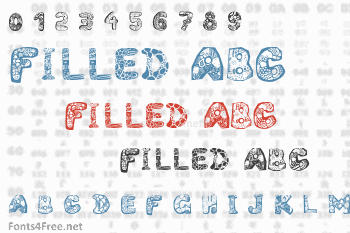 Filled ABC Font