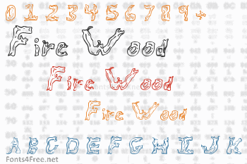 Fire Wood Font