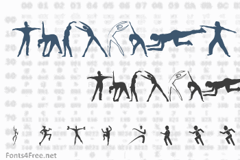 Fitness Silhouettes Font