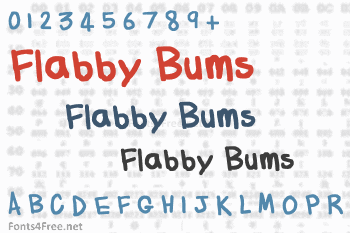 Flabby Bums Handwriting Font