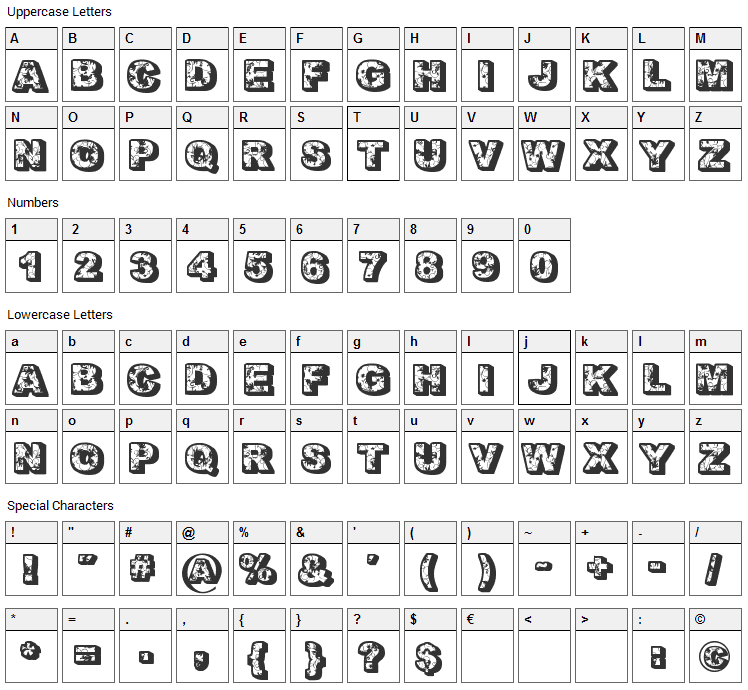 Floral Dawn Font Character Map