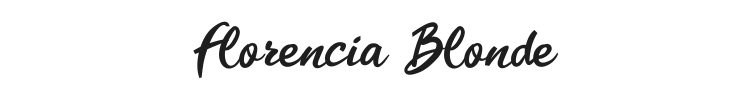 Florencia Blonde Font Preview