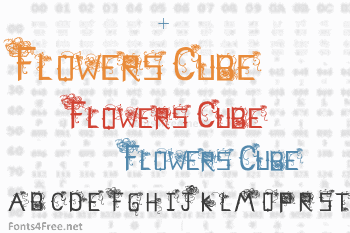 Flowers Cube Font