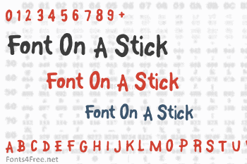 Font On A Stick Font