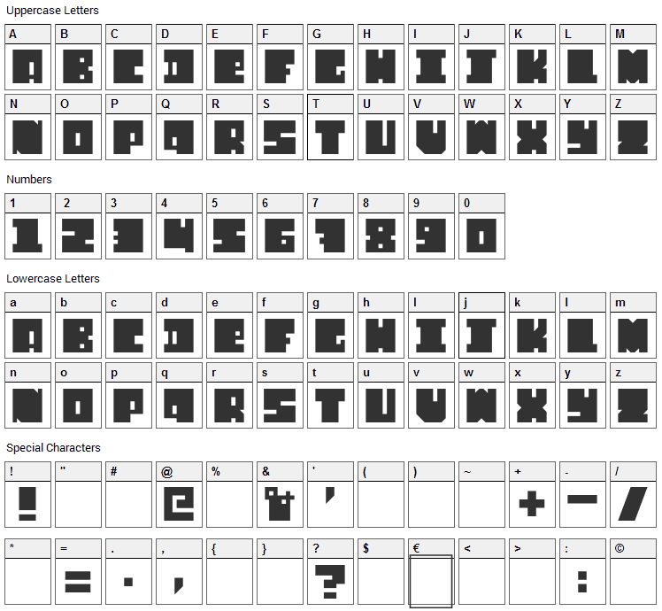 FontSlip Font Character Map