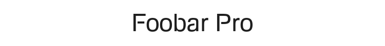 Foobar Pro Font Preview