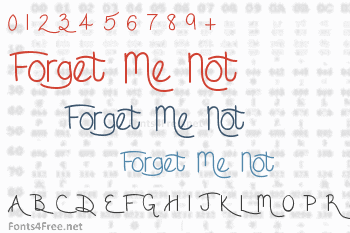 Forget Me Not Font