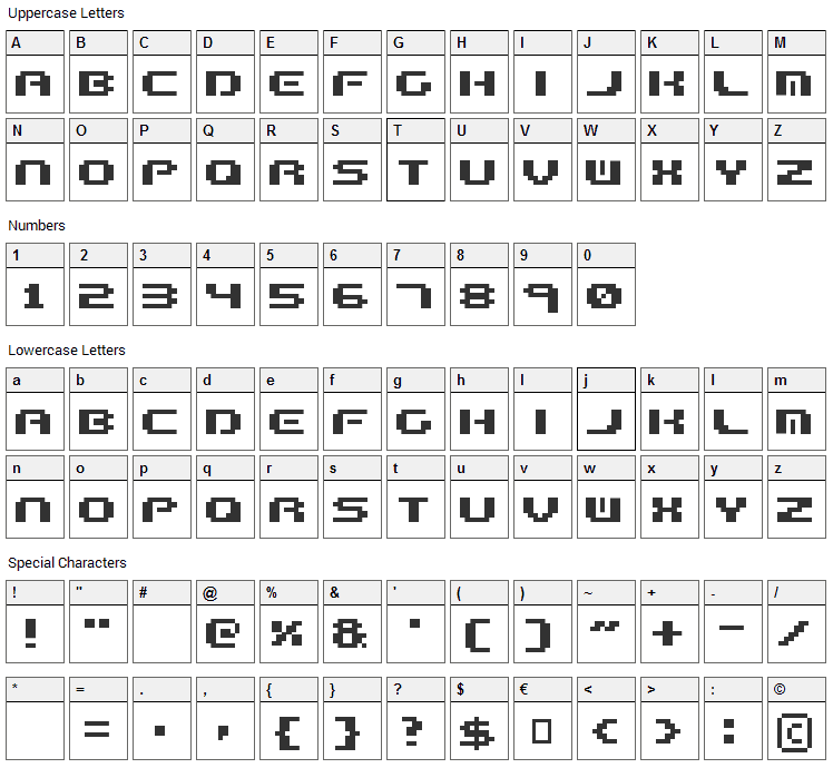 Formula Too Complex Font Character Map