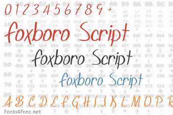 Foxboro Script Font