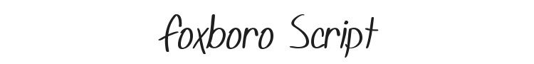 Foxboro Script Font Preview