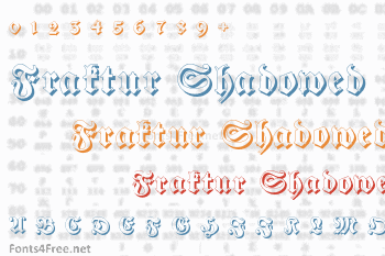 Fraktur Shadowed Font