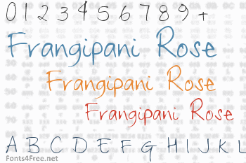 Frangipani Rose Font