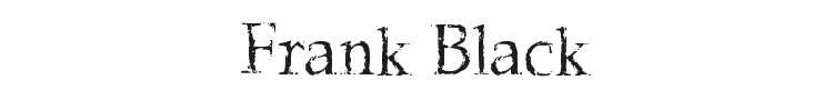 Frank Black Font Preview