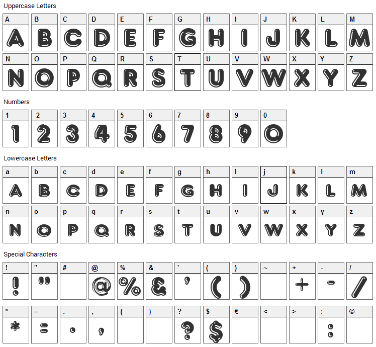 Frankfurt Font Character Map
