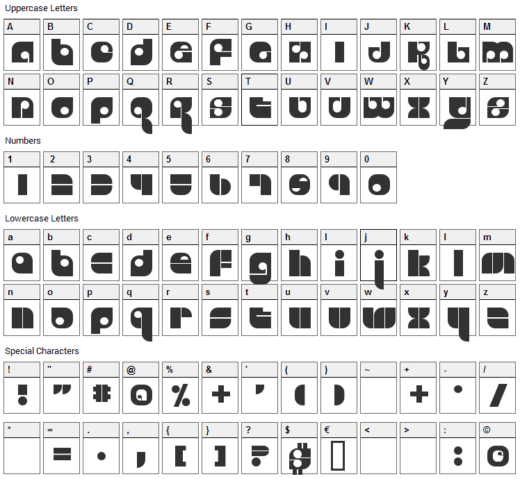 Freestyle Font Character Map