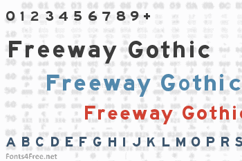 Freeway Gothic Font
