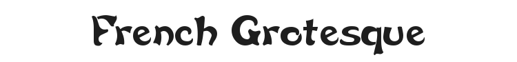 French Grotesque Font Preview