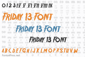 Friday 13 Font