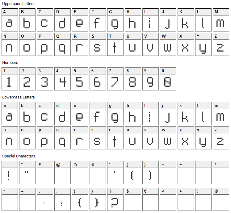 Fruit Salad Font Character Map