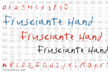 Frusciante Hand Font