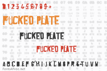 Fucked Plate Font
