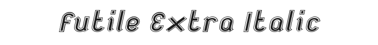 Futile Extra Italic Font Preview