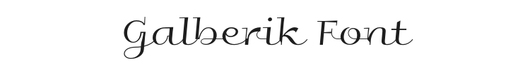 Galberik Font Preview