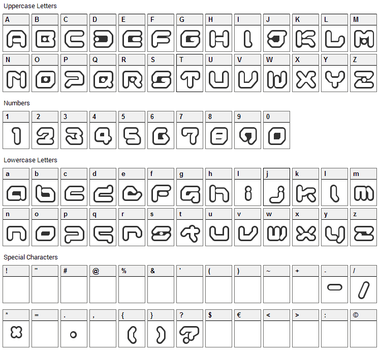 Gameboy Gamegirl Font Character Map