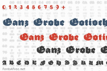 Ganz Grobe Gotisch Font