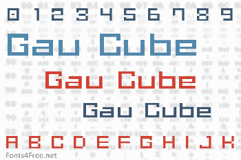 Gau Font Cube Font