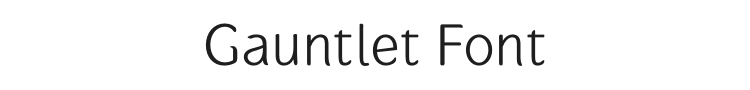 Gauntlet Font