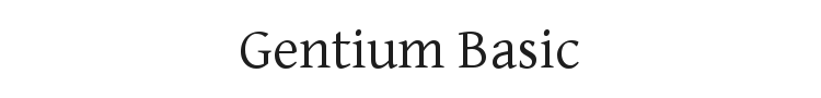 Gentium Basic Font Preview