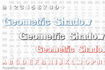 Geometric Shadow Font