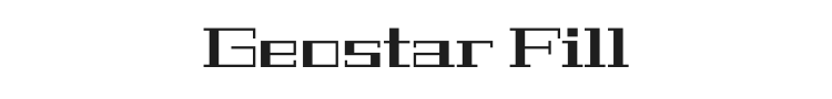Geostar Fill Font Preview