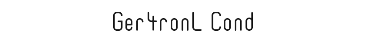 Ger4ronL Cond Font Preview